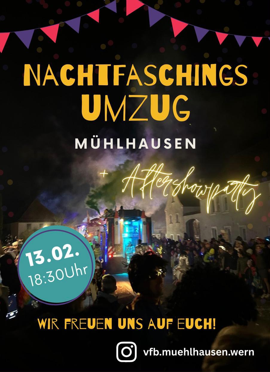 Flyer zum Nachtumzug in Mühlhausen